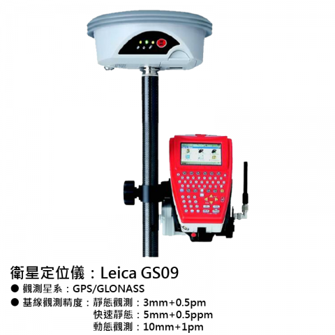地測儀器-衛星定位儀：Leica-GS09